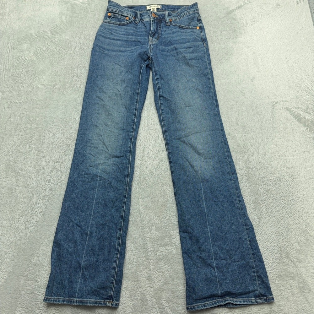 Madewell Jeans Womens 27 Blue Kick Out Full-Length Flare Denim Stretch Classic